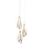 Currey and Company Glace White 3-Light Multi-Drop Pendant