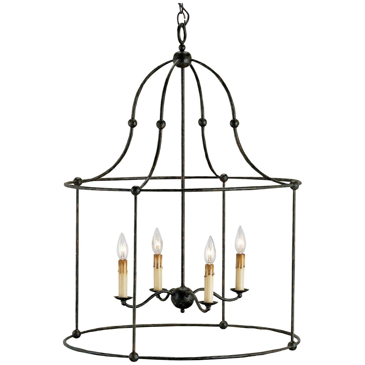 Currey and Company Fitzjames Black Large Lantern