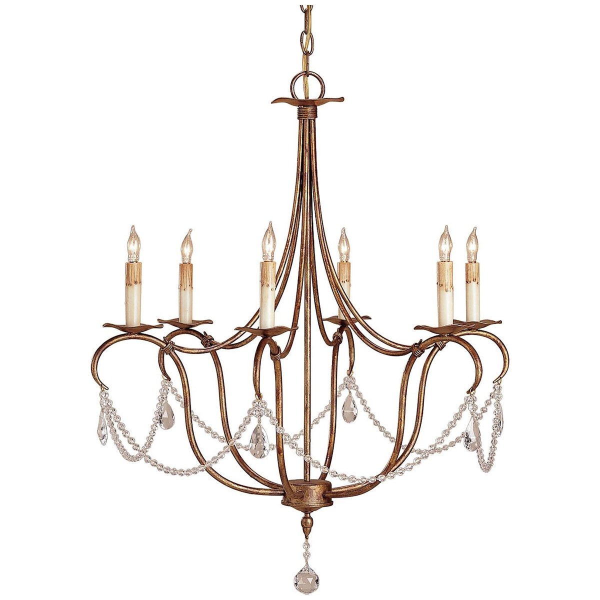 Currey and Company Crystal Lights Small Chandelier