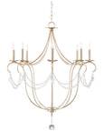 Currey and Company Crystal Lights Large Chandelier