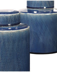 Uttermost Saniya Blue Containers, 2-Piece Set
