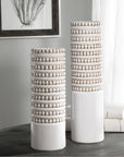 Uttermost Angelou White Vases, 2-Piece Set