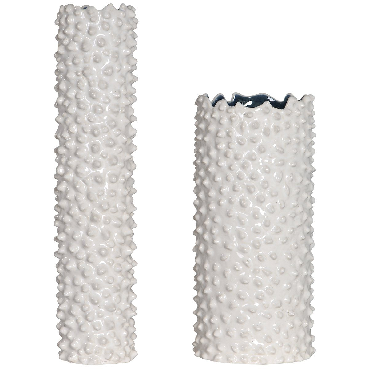 Uttermost Ciji White Vases, 2-Piece Set