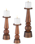 Uttermost Cassiopeia Butter Rum Glass Candleholders, 3-Piece Set
