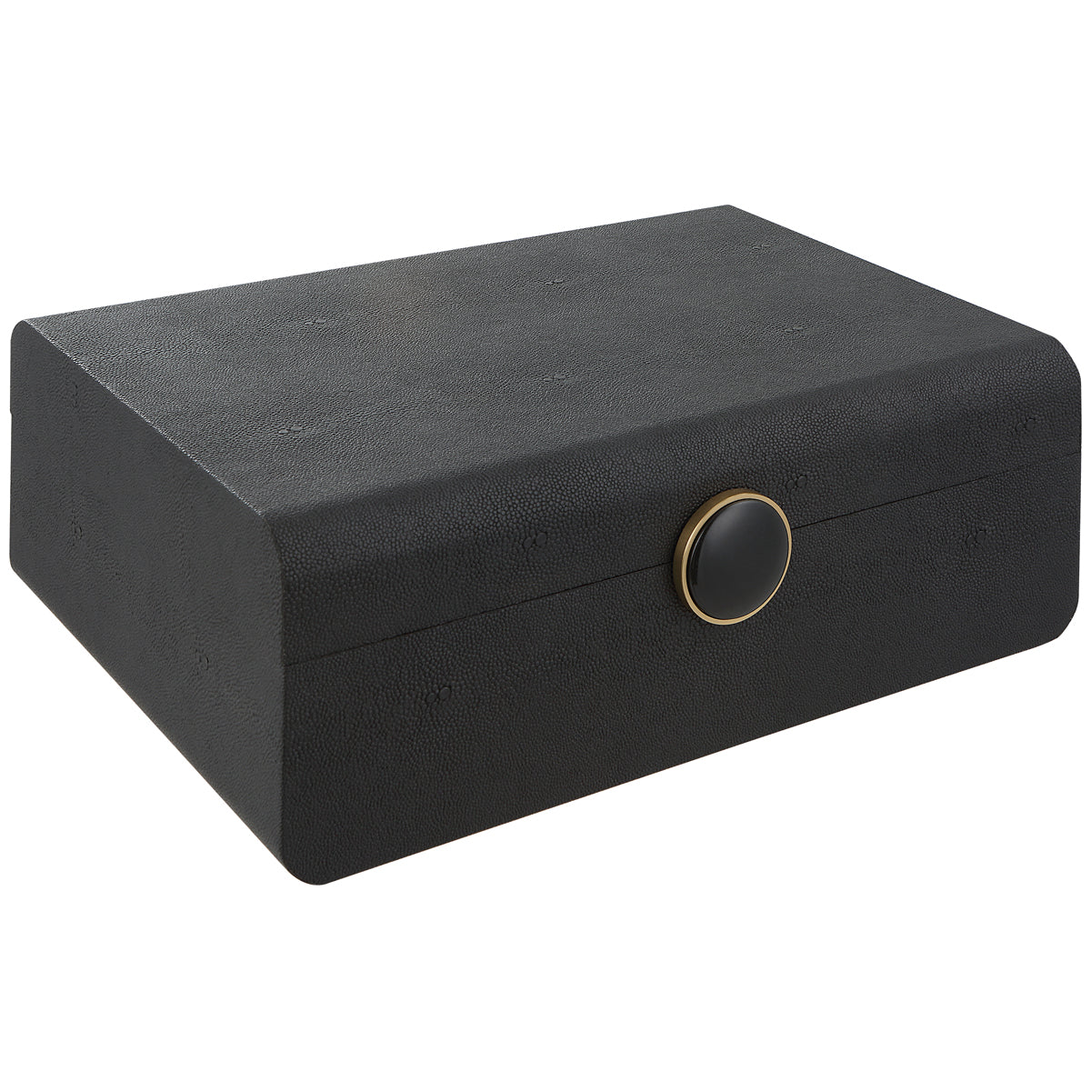 Uttermost Lalique Black Shagreen Box