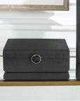 Uttermost Lalique Black Shagreen Box