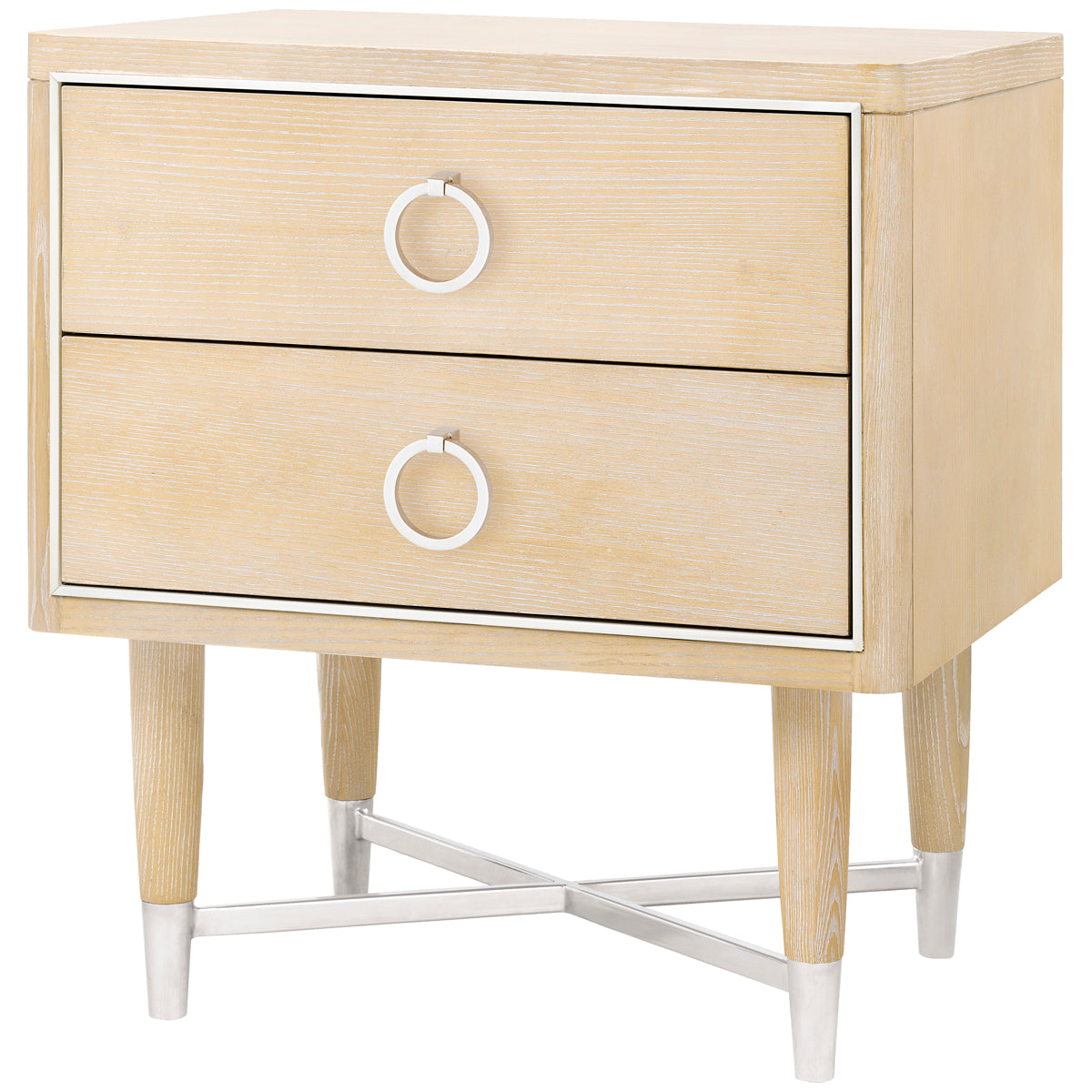 Villa &amp; House Adrian 2-Drawer Side Table with Owen Pull