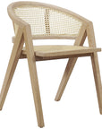 Worlds Away Cane Barrel Back Dining Chair