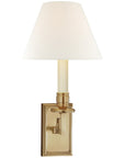 Visual Comfort Dean Library Sconce with Linen Shade
