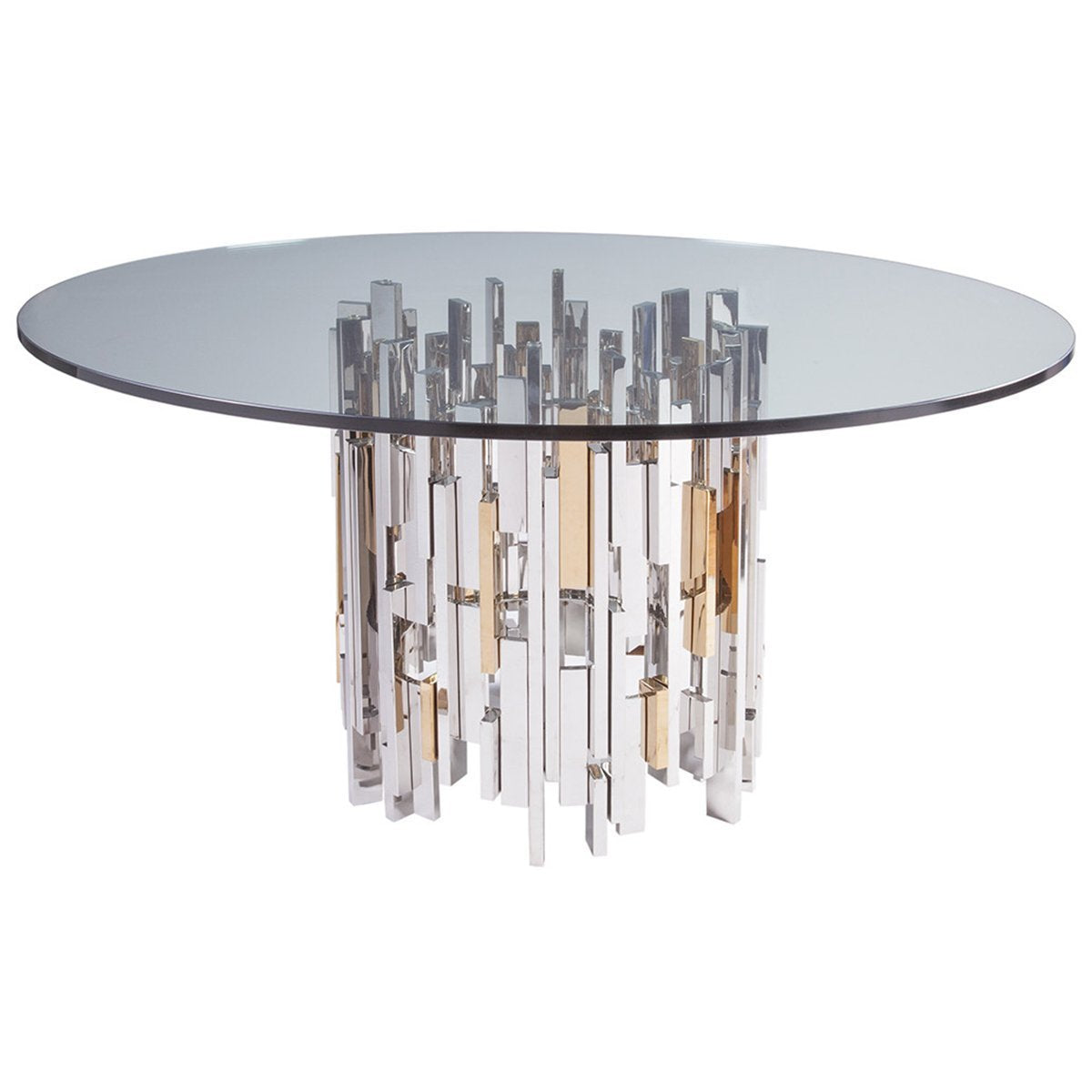 Artistica Home Cityscape Dining Table with Glass Top 01-2041-870-60C