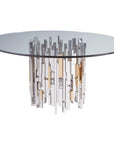 Artistica Home Cityscape Dining Table with Glass Top 01-2041-870-60C