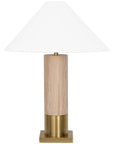 Worlds Away Brushed Brass Base Table Lamp