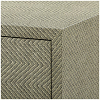Villa & House Brittany 3-Drawer Side Table in Gray Tweed