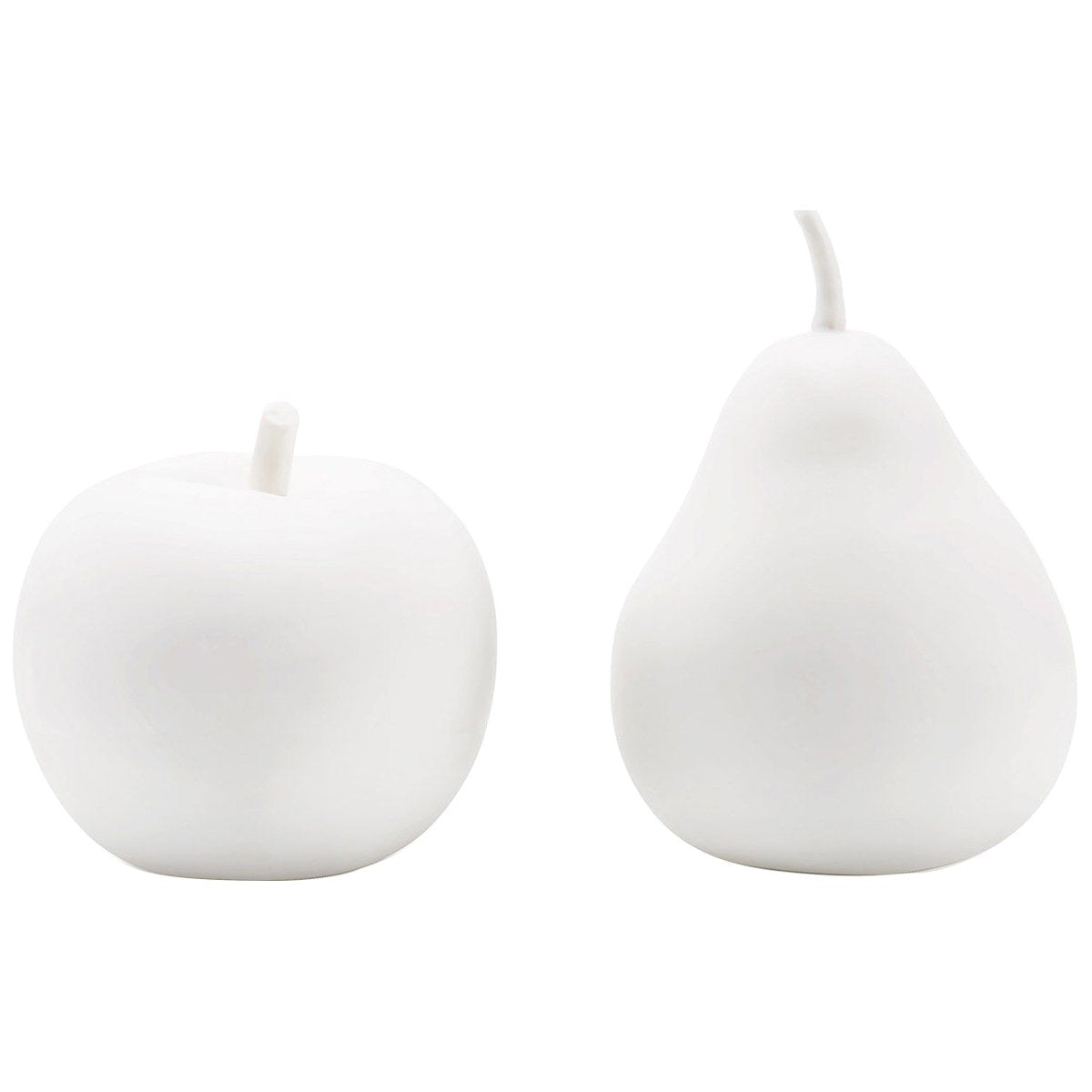Villa &amp; House Apple and Pear Porcelain Figures - White
