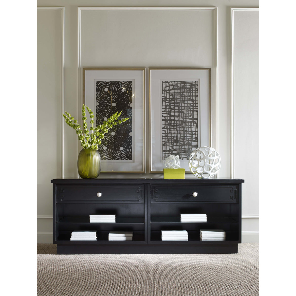 Vanguard Furniture Solene Lifestyle 2-Drawer with Plinth Base Cabinet