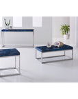 Phillips Collection Agate Console Table, Stainless Steel Base