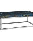 Phillips Collection Agate Coffee Table, Stainless Steel Base
