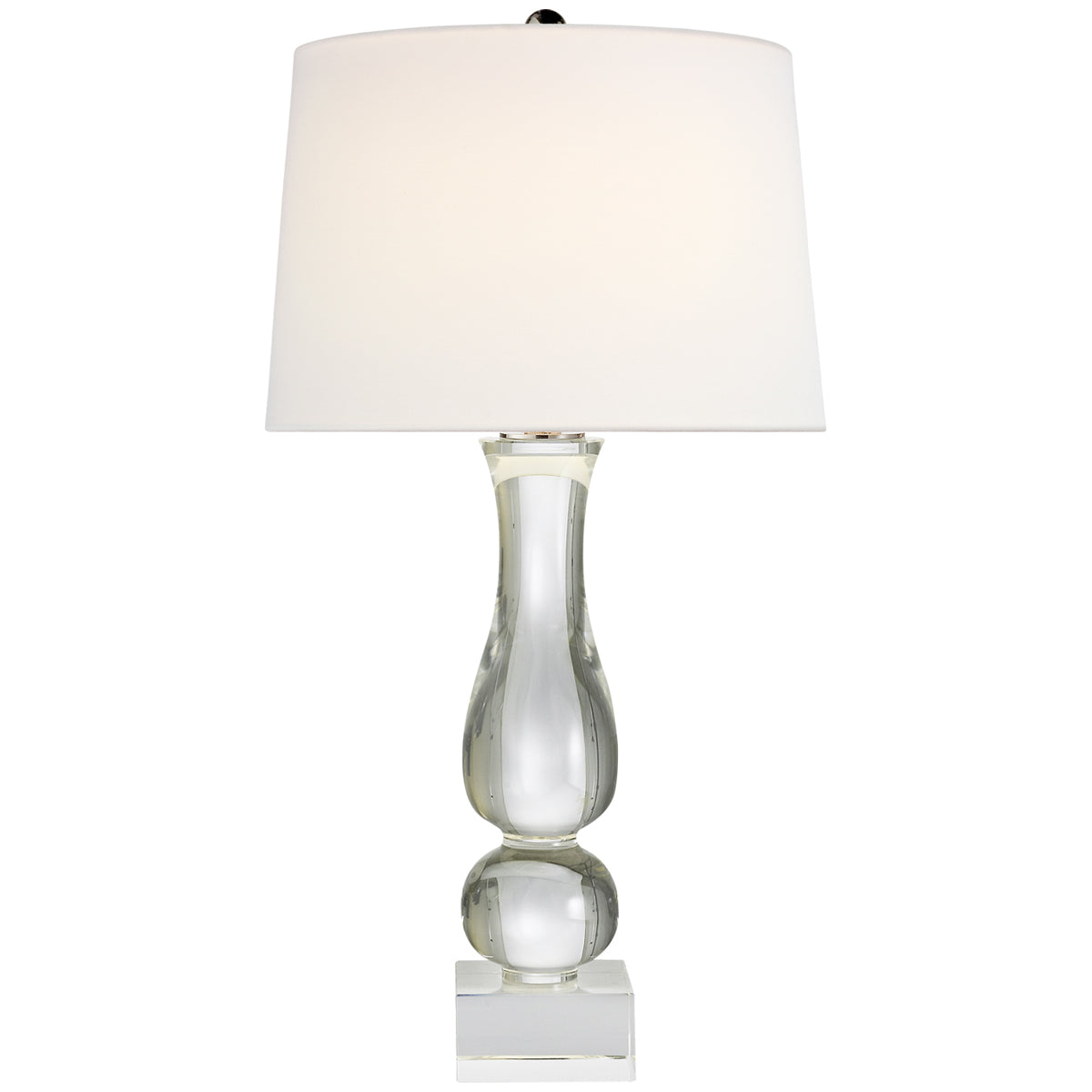 Visual Comfort Contemporary Balustrade Table Lamp in Crystal
