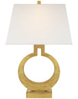 Visual Comfort Ring Form Small Table Lamp with Linen Shade