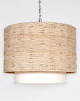 Made Goods Amani Abaca Rope Drum Chandelier