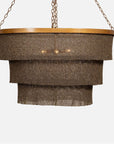 Made Goods Patricia Three-Tiered Woven Coco Beads Chandelier