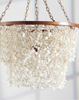 Made Goods Terza White Shell Draped Chandelier