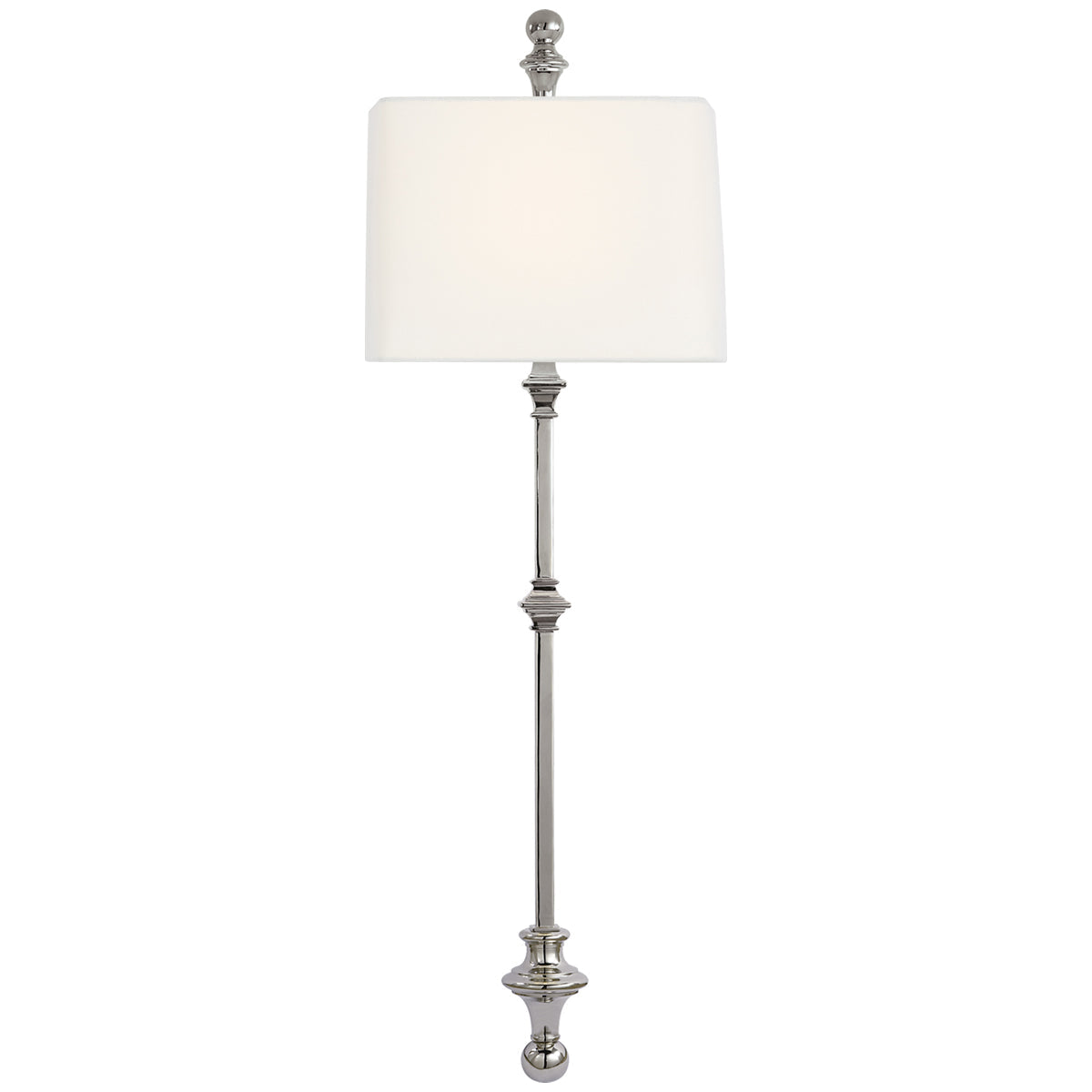 Visual Comfort Cawdor Stanchion Wall Light with Linen Shade