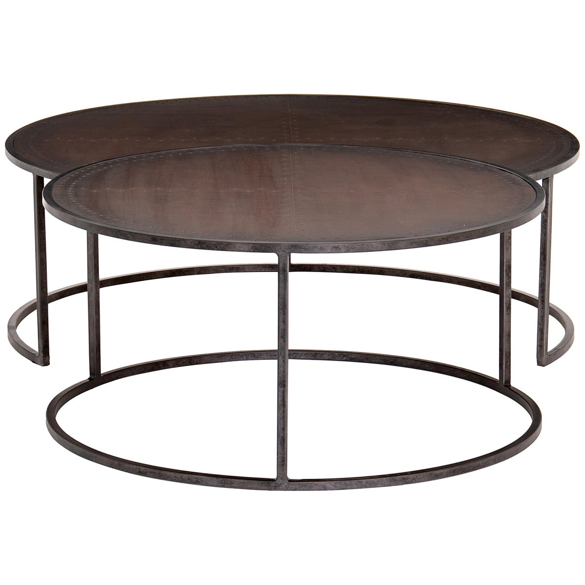 Four Hands Hughes Catalina Nesting Coffee Table - Copper Clad