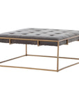 Four Hands Irondale Oxford Square Coffee Table - Ebony