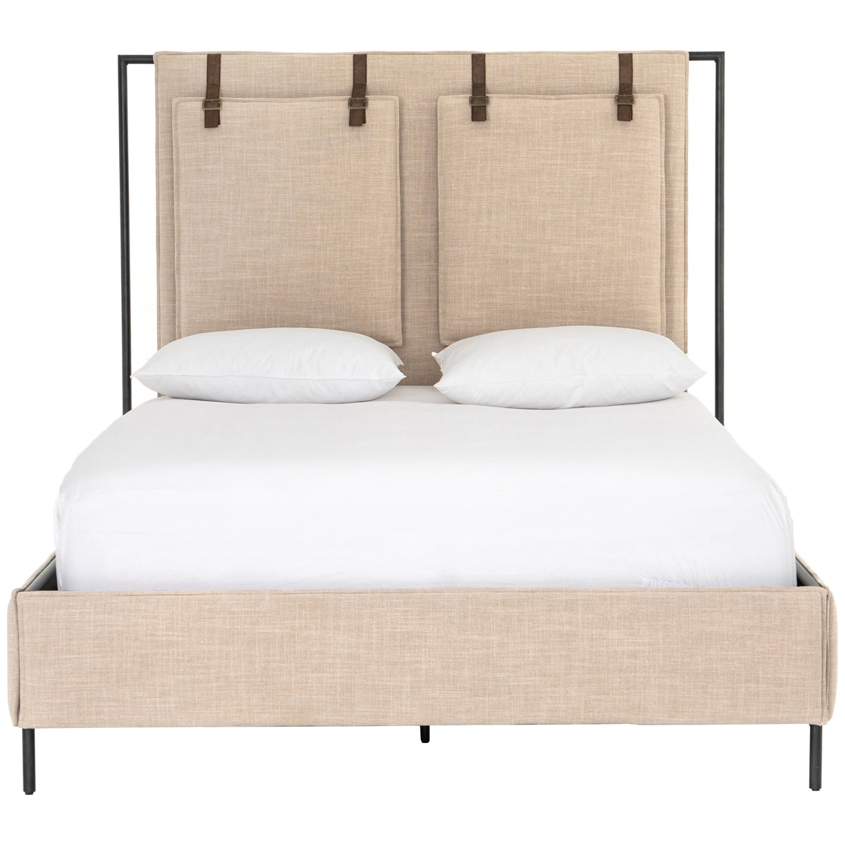 Four Hands Irondale Leigh Upholstered Bed - Palm Ecru