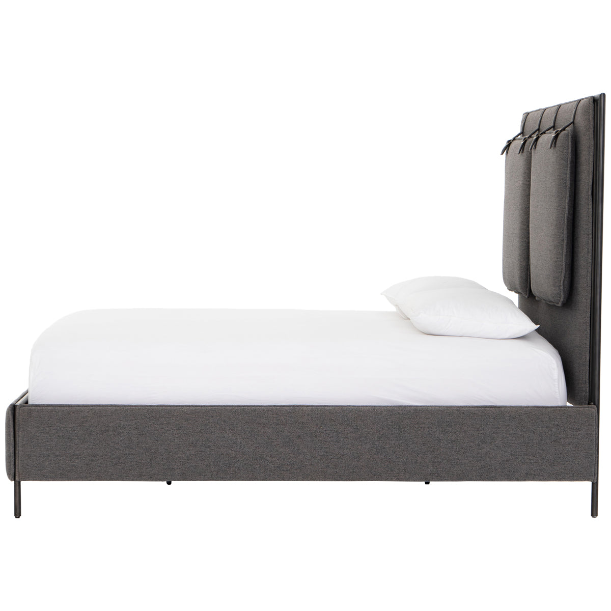 Four Hands Irondale Leigh Upholstered Bed - San Remo Ash
