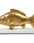 Villa & House Carp Fish Statue in Gold