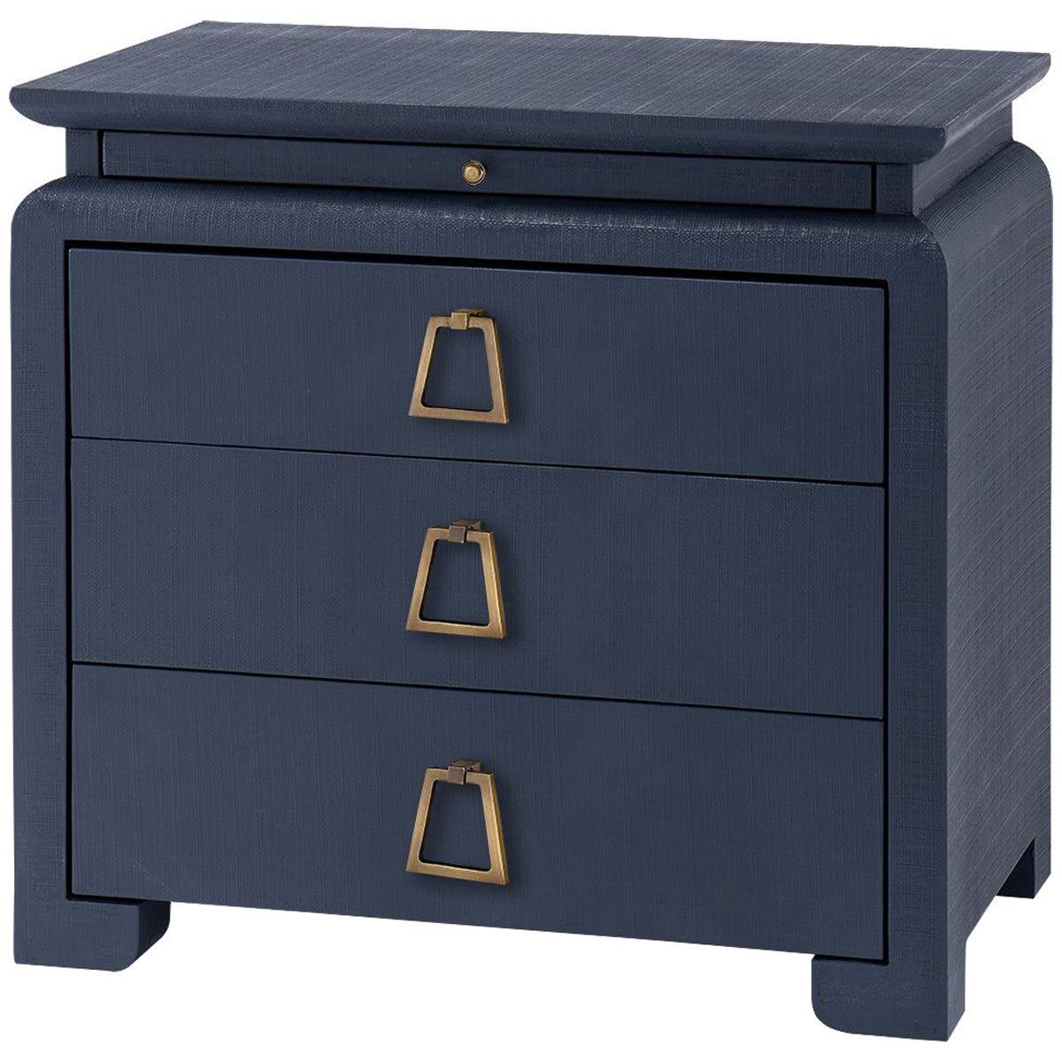 Villa &amp; House Elina 3-Drawer Navy Side Table with Kelley Pull