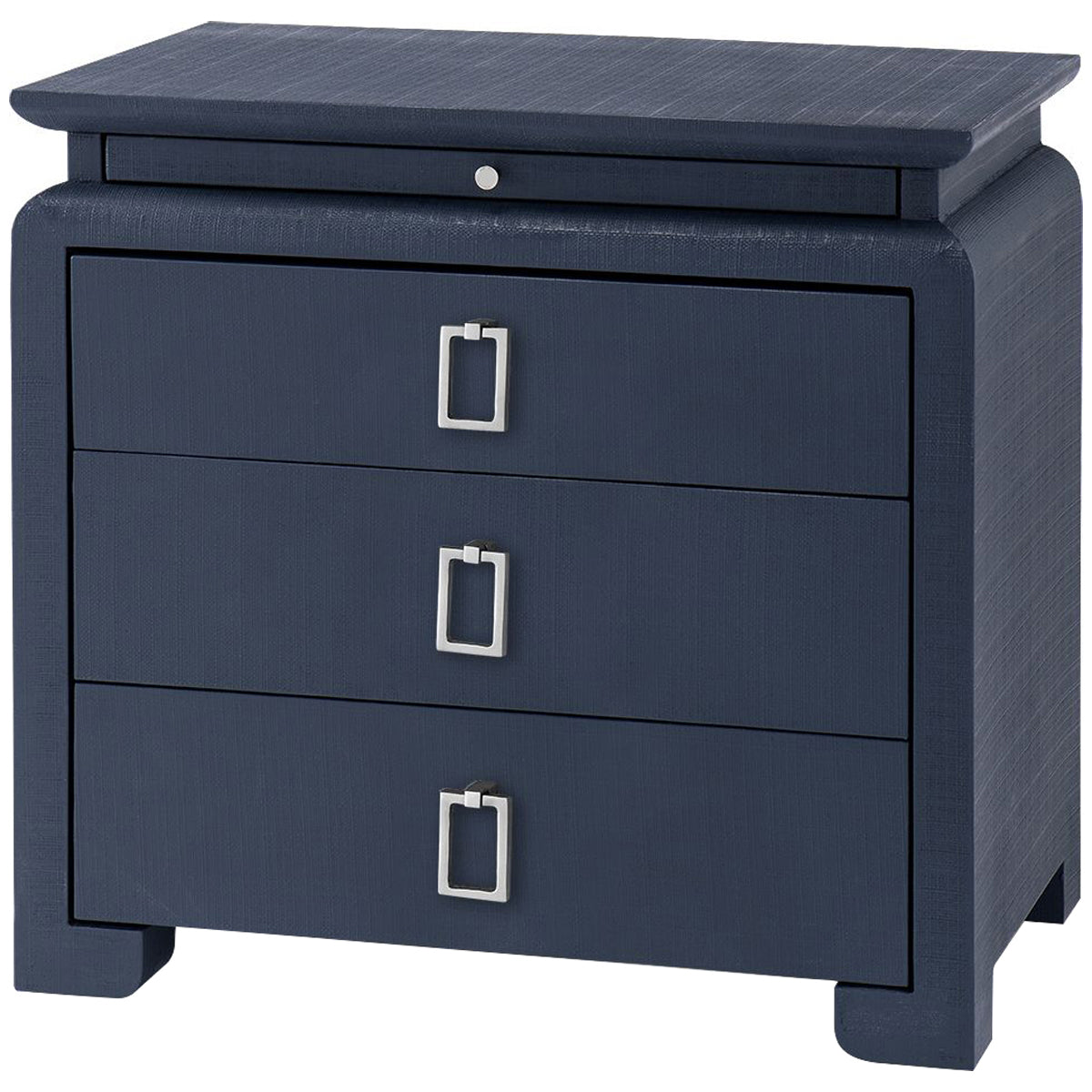 Villa &amp; House Elina 3-Drawer Navy Side Table with Raquel Pull