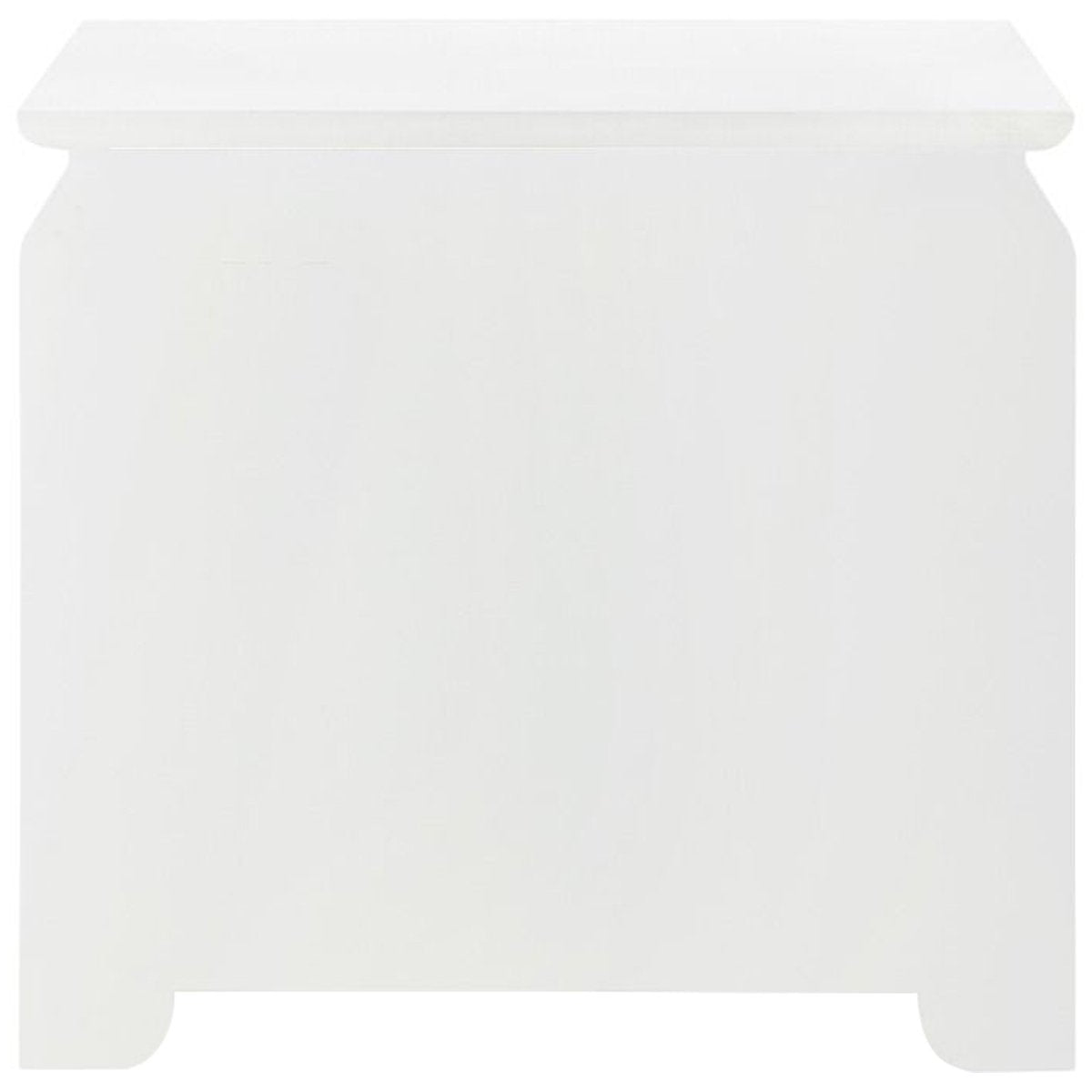 Villa & House Elina 3-Drawer Side Table, White in Raquel Pull