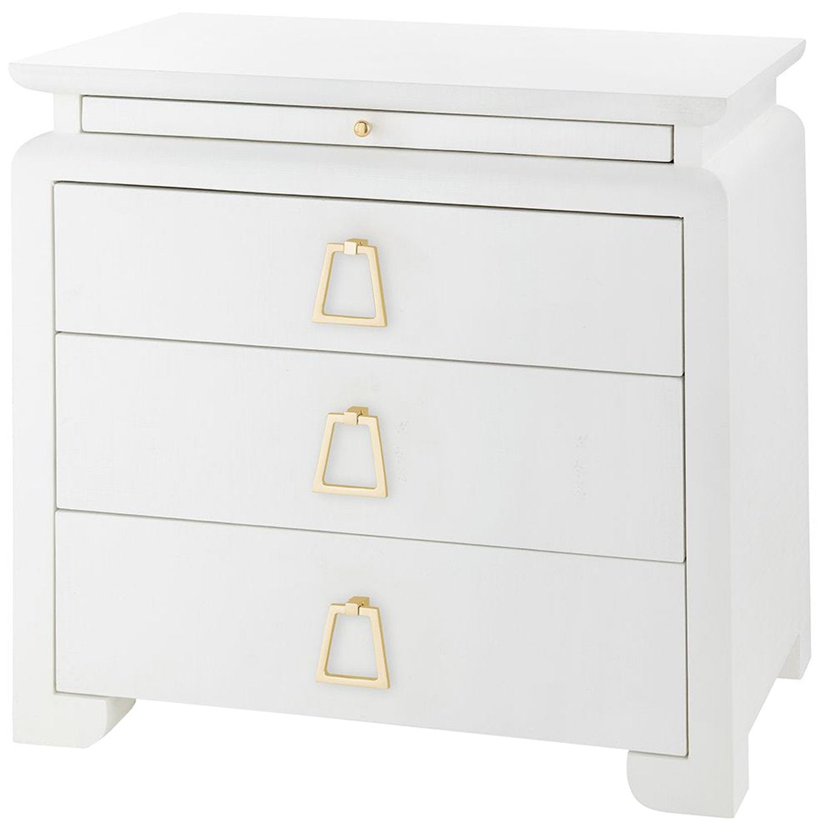 Villa &amp; House Elina 3-Drawer Side Table, White in Kelley Pull