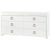 Villa & House Elina Extra Large White 6-Drawer Dresser in Santino Pull