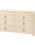 Villa & House Elina Extra Large 6-Drawer Natural Dresser with Raquel Pull
