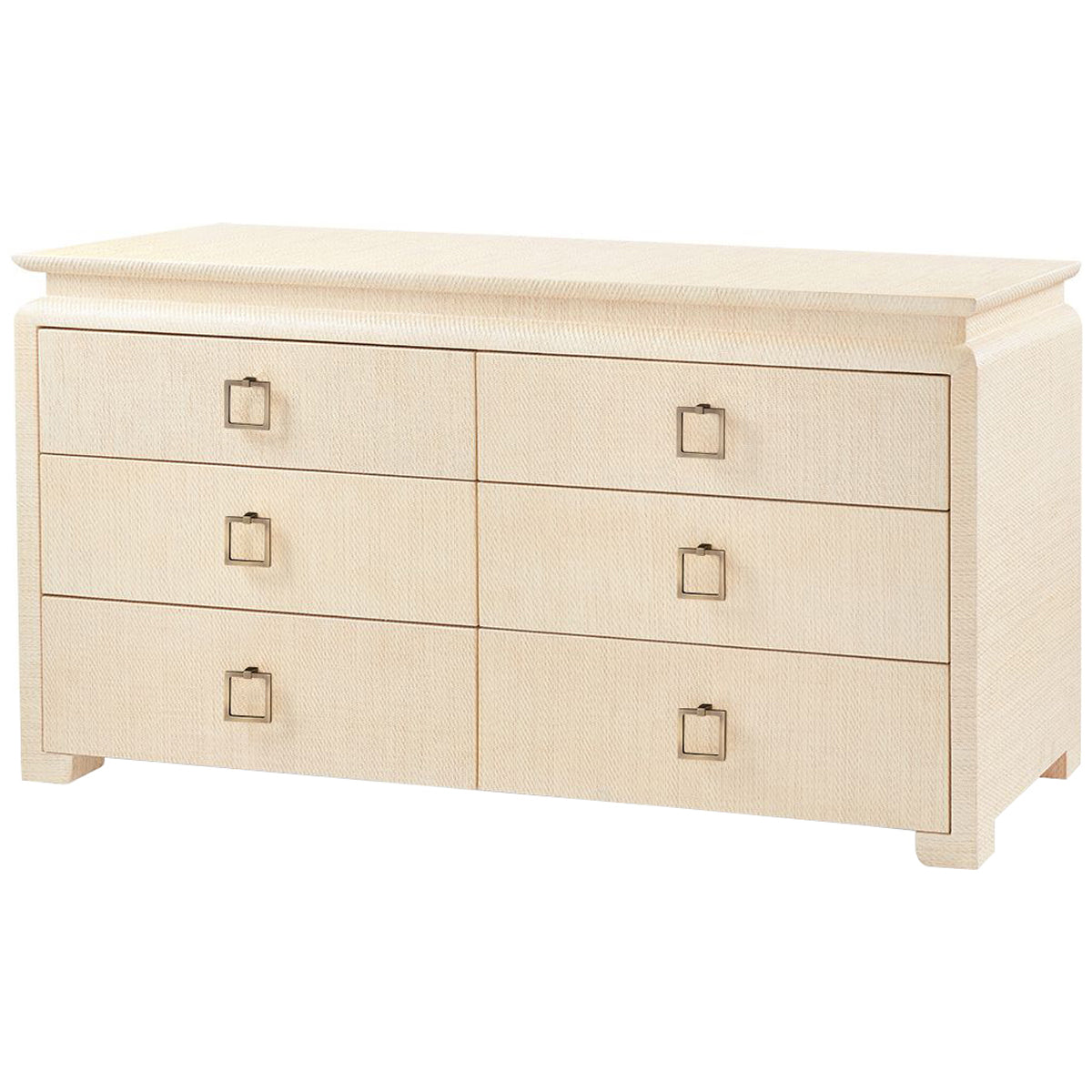 Villa &amp; House Elina Extra Large 6-Drawer Natural Dresser with Santino Pull