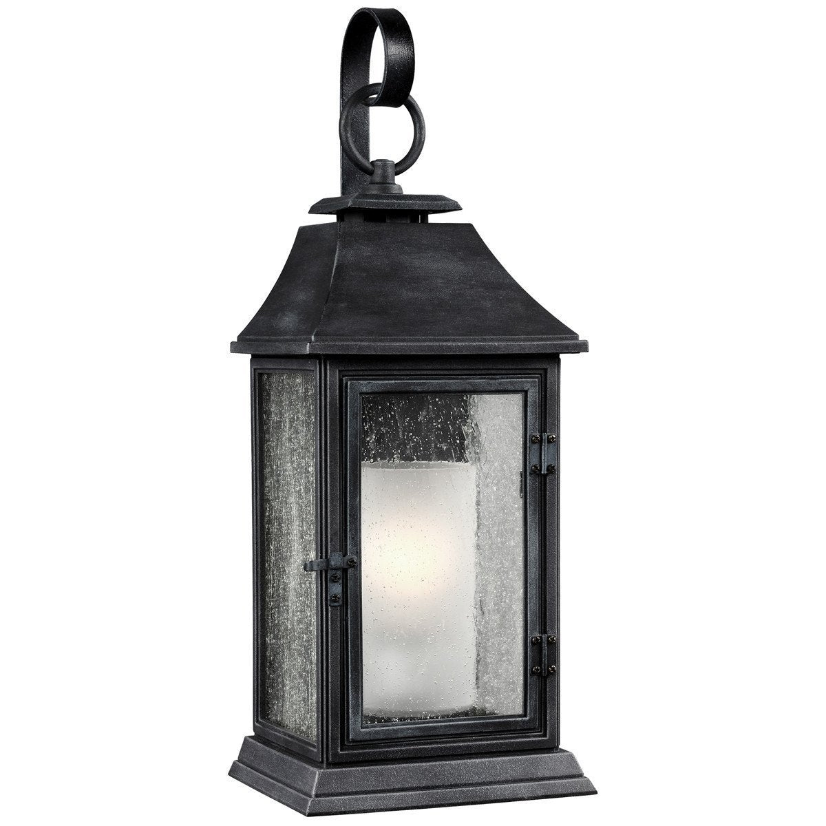 Feiss Shepherd 1 Light Clear Seeded Glass Outdoor Sconce