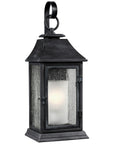 Feiss Shepherd 1 Light Clear Seeded Glass Outdoor Sconce