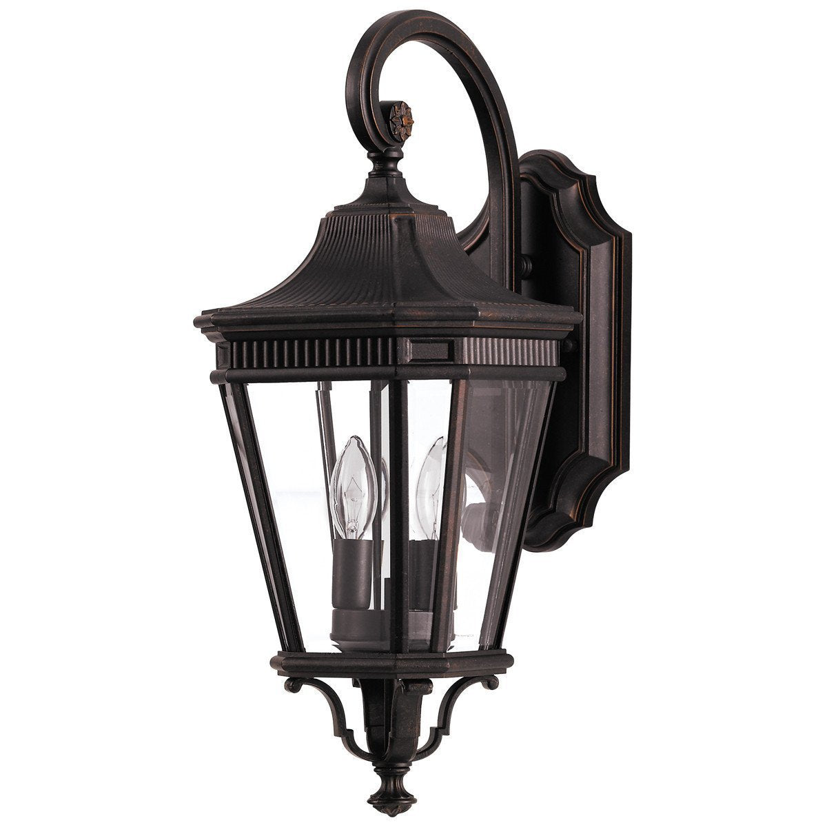 Feiss Cotswold Lane 2 Lights Clear Beveled Glass Wall Lantern