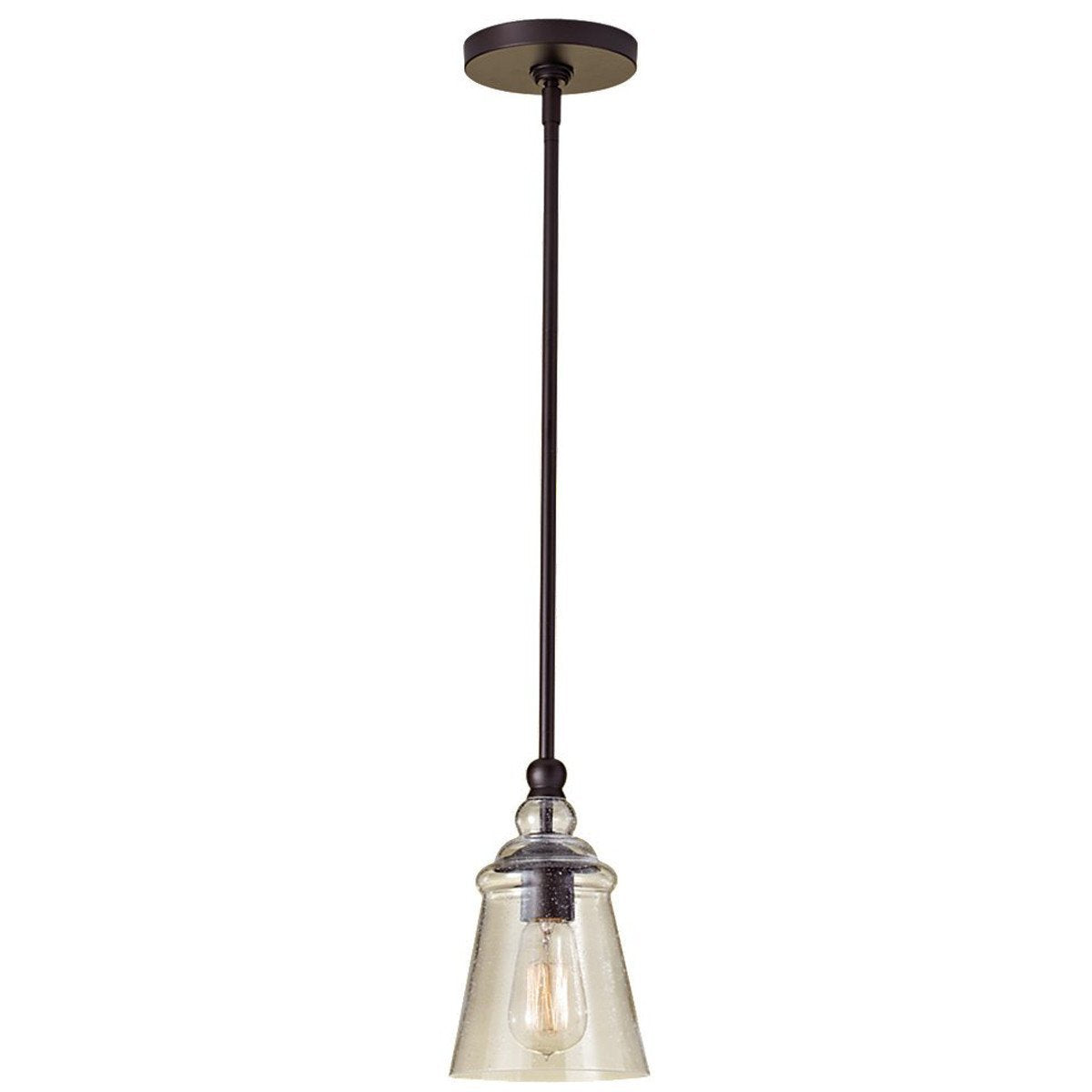 Feiss Urban Renewal 1 Light Clear Seeded Glass Pendant