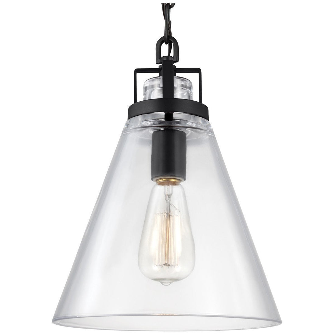 Feiss Frontage 1 Light Clear Glass Pendant