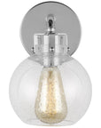 Feiss Clara 1-Light Clear Seeded Wall Sconce