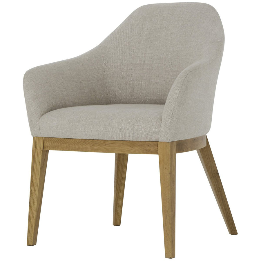Sonder Living Emerson Dining Arm Chair in Marbella Oatmeal