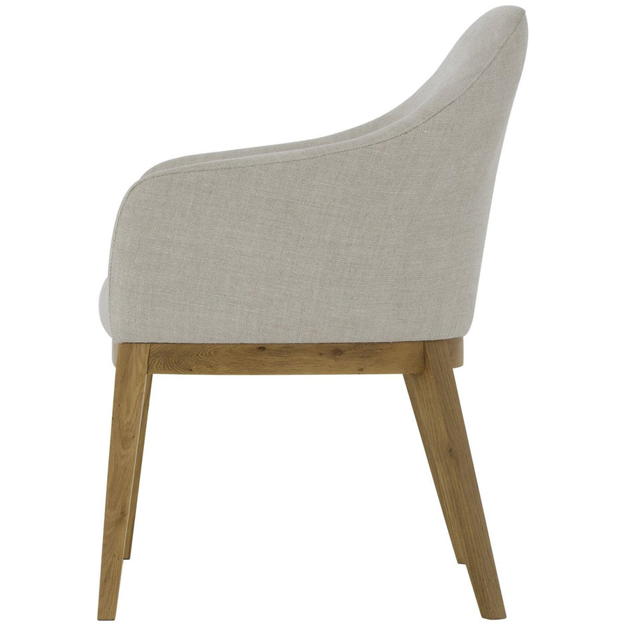 Sonder Living Emerson Dining Arm Chair in Marbella Oatmeal