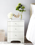 Villa & House Flanders 3-Drawer Side Table in White