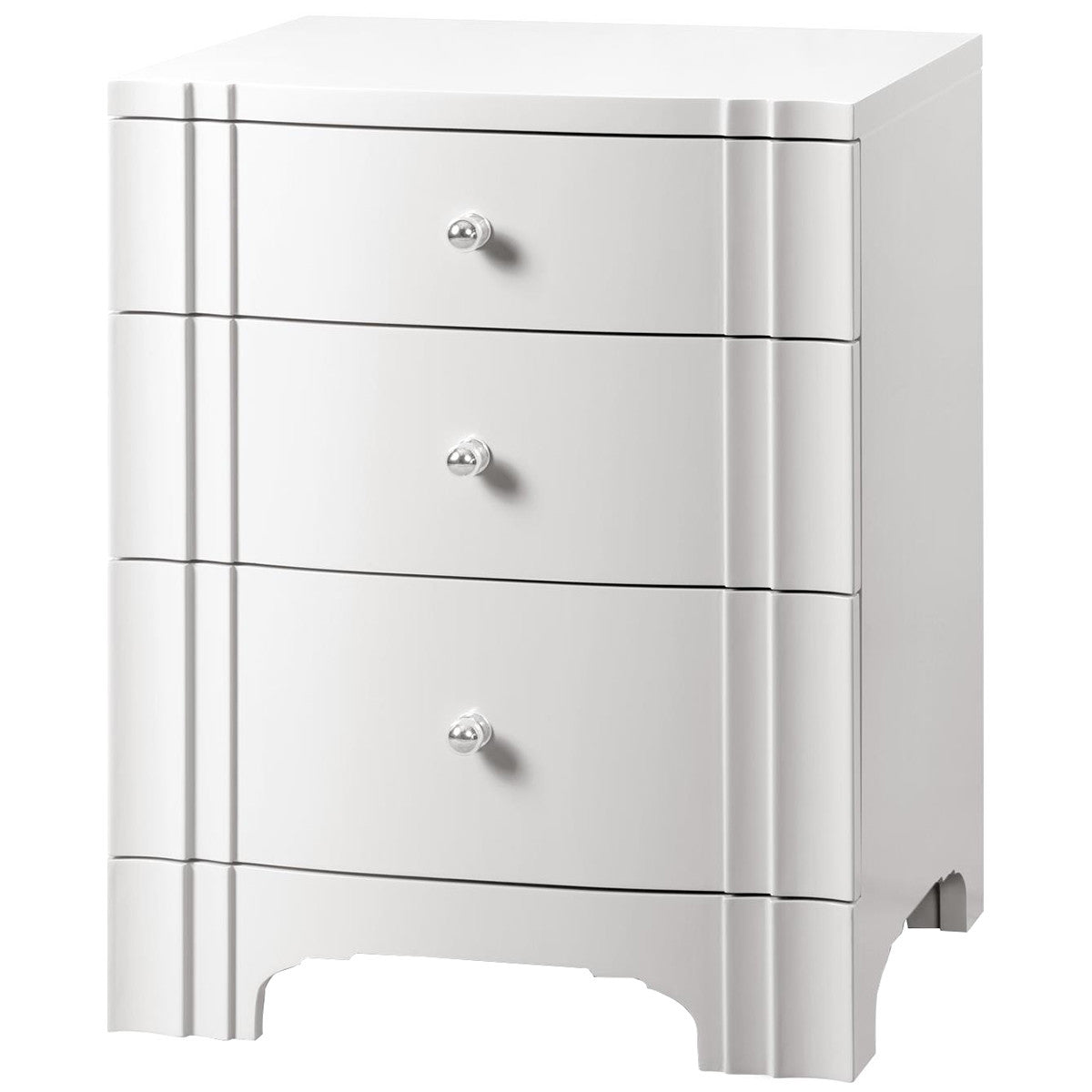 Villa &amp; House Flanders 3-Drawer Side Table in White