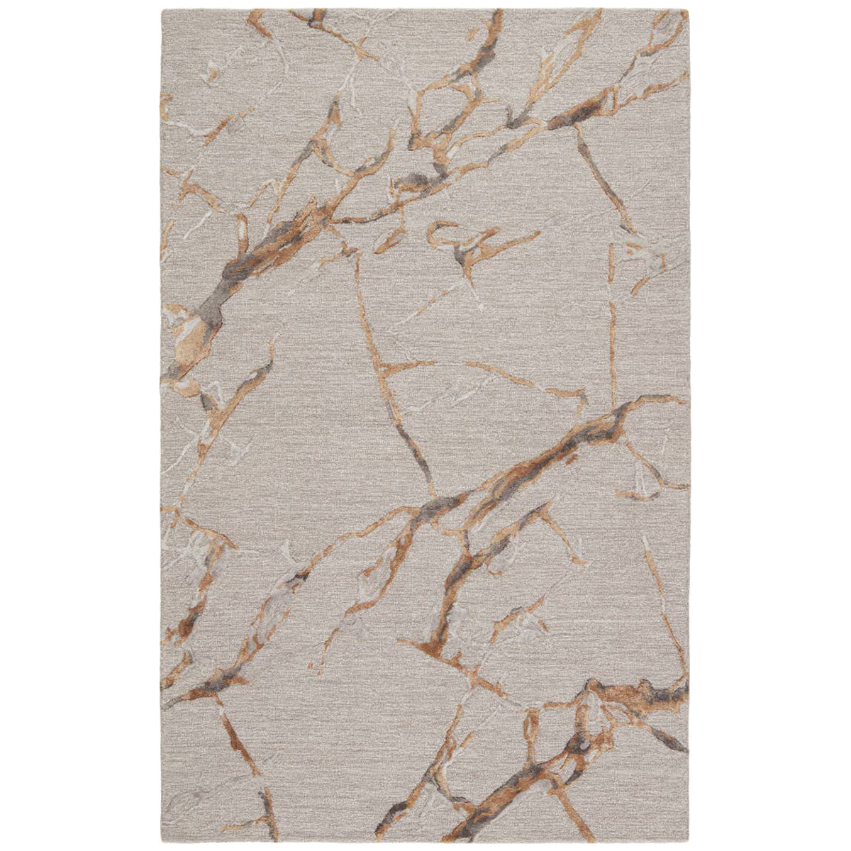 Jaipur Fragment Shattered Abstract Gray Gold FRG03 Area Rug